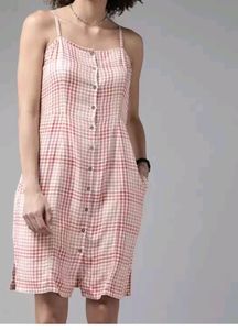 Roadster Beige And Pink Dress