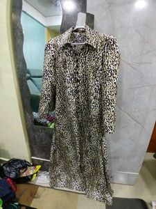 Leopard Print Midi Dress