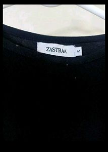 ZASTRAA Black Chic Puff Sleeve Top