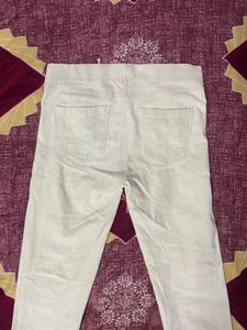 White Casual Pants