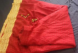 Ethnic Long Burgundy Skirt