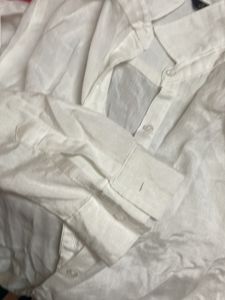 Zara Model White Shirt Linen