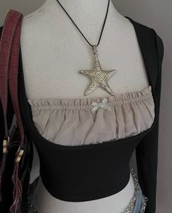 Black Square Neck Top