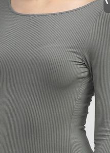 Elegant Grey Midi Dress