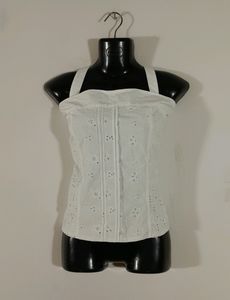 White Embroidered Tank Top (Women&#39;s)