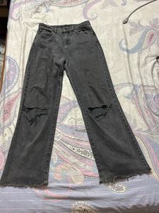 Ripped Wide Leg Jeans