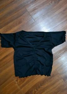 Sexy Black V-Neck Top 🖤 | Snatched Fit |