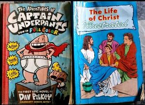 Captain Underpants & Life of Christ Books