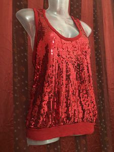 Red Stylish Sleeveless Top