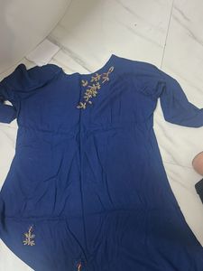 Elegant Blue Embroidered Kurta set
