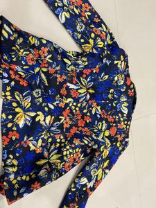 Multicoloured Unique Floral Blazer