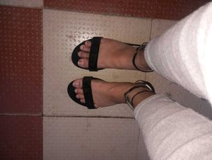 Black Ankle Strap Sandals