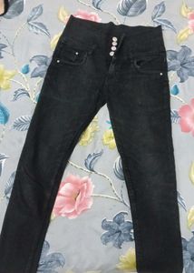 Stylish Black High Waisted Jeans