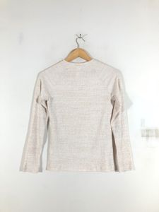 H-M Beige Ribbed Top