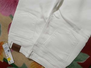 White Wide Leg Denim Jeans