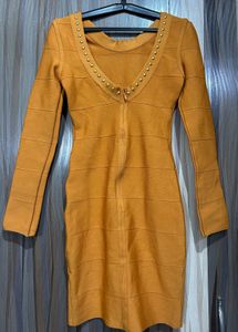 Mustard Partywear Dress