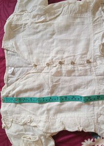 Vintage-Style Ruffled Button-Down Top
