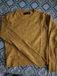 Mustard Embellished Sweater