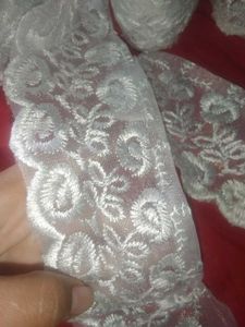 White embroidery cut work Lace🤍🌜