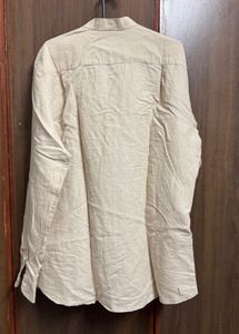 Mango man Casual Beige Shirt