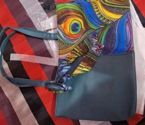 Peacock Print Tote Bag