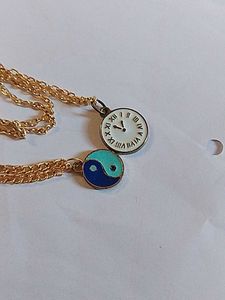 Yin Yang Clock Necklace