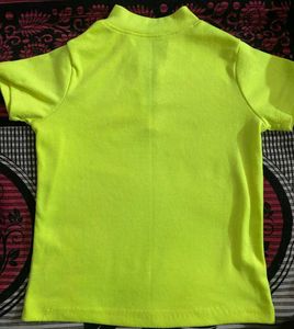 Neon Yellow Quarter Zip Shirt