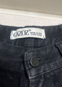 High Waist Black Jeans Ripped
