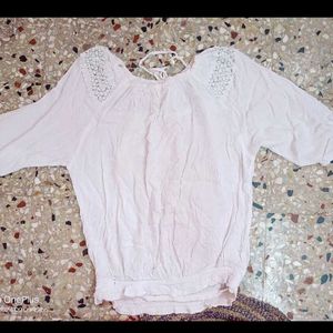 White Embroidered  Top