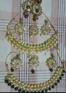 Alloy Gold Plated Jwellery Set Pack Of 3