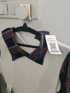 Plaid Collar Mini Dress