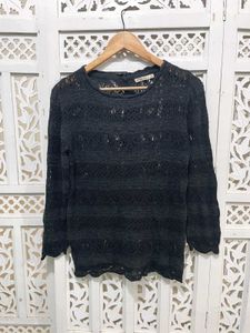 Elegant Crochet Knit Sweater C