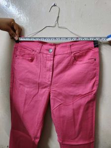 Marks &amp; Spencer Raspberry coloured Denim Jeggings