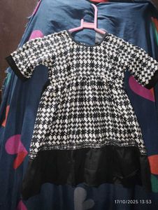 Cute Girls Black & White Dress