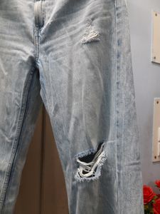 Women Bershka Wide Leg Jeans Ripped