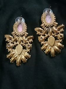 Peach Rose Gold , Ad Earrings