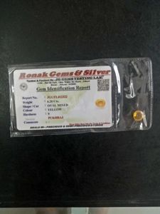 6.20 CTS Yellow Sapphire Pukhraj Gemstone