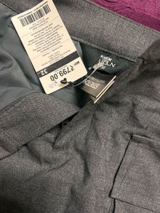 Gray Mini Skirt with Pockets