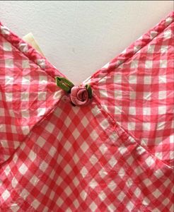 Red Gingham Slip Dress