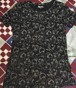 Abstract Faces T-Shirt Dress