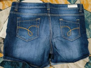 Dark Blue Denim Short