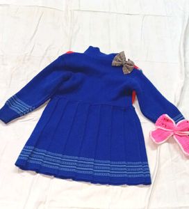 💙❤️Cute Blue Dress with Red Vest💙❤️