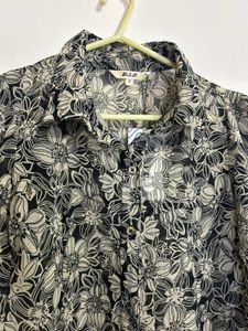 Floral Print Ruffle Sleeve Top