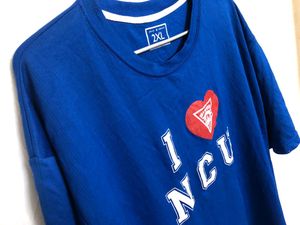 I Love NCU Blue Short Sleeve T Shirt