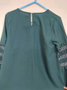 Green Long Sleeve Blouse (Size-S)
