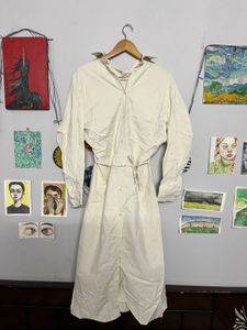 Beige Shirtdress with Tie Waist🤍🤍
