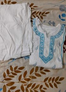 Chikankari Dress Cutdana Work