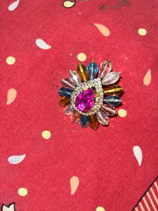 Sparkling Crystal Flower Brooch