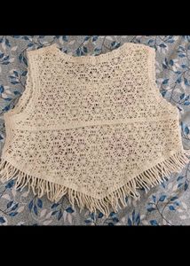 Crochet Flower Heart Vest