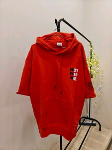 Orange 3/4th Sleeve Hoodie